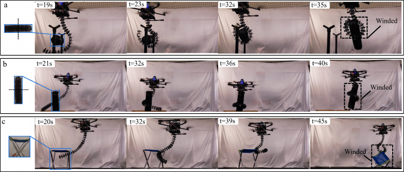 AET可以利用機體末端的機械臂去抓取各種形狀和大小的物體